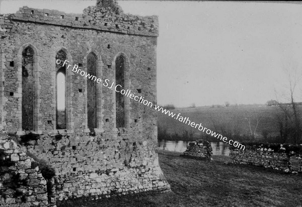 ATHASSEL PRIORY  CHANCEL AND RIVER FROM SOUTH